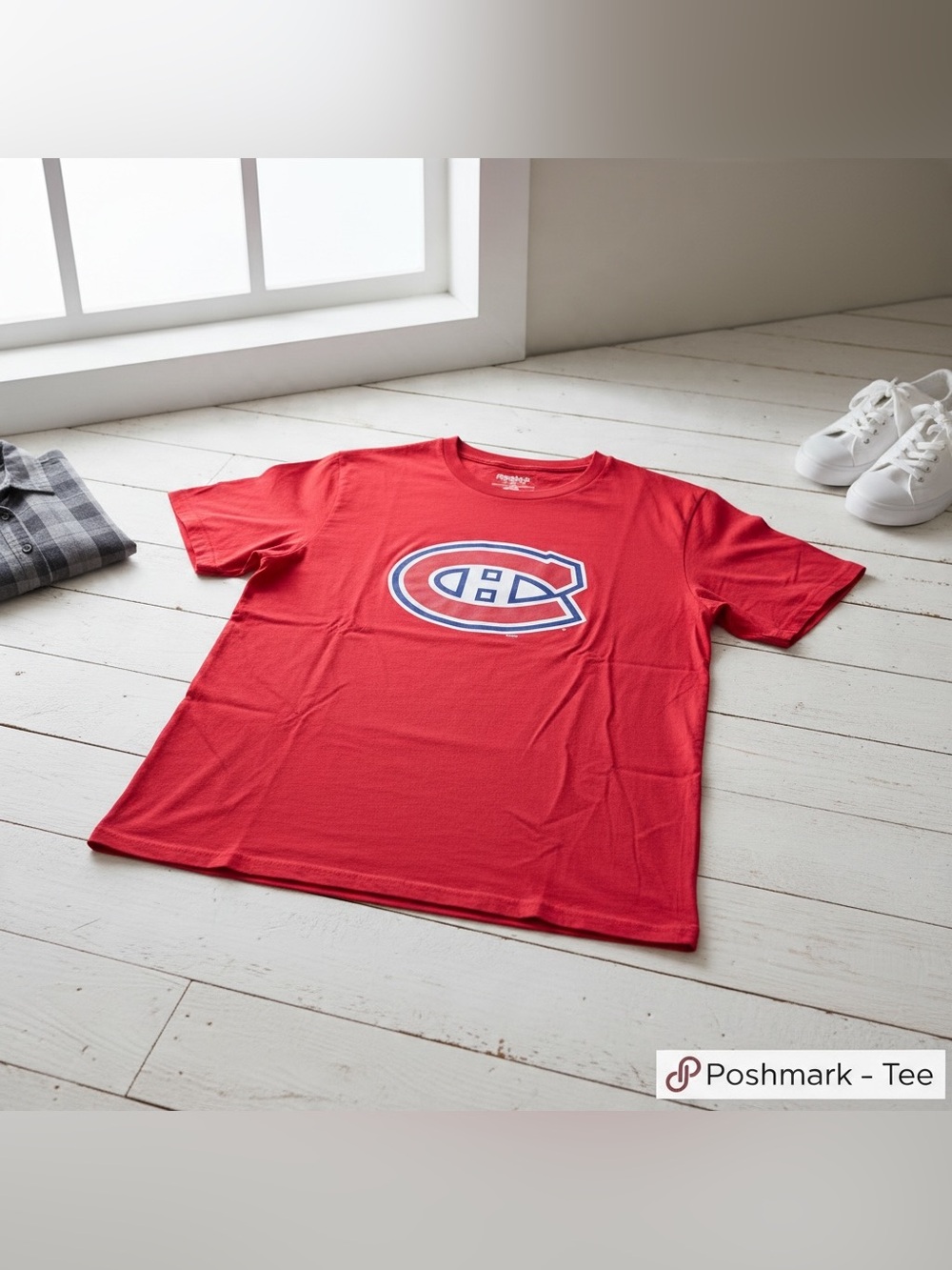 Reebok Montreal Canadiens Shea Weber #6 NHL Red Graphic T Shirt Medium